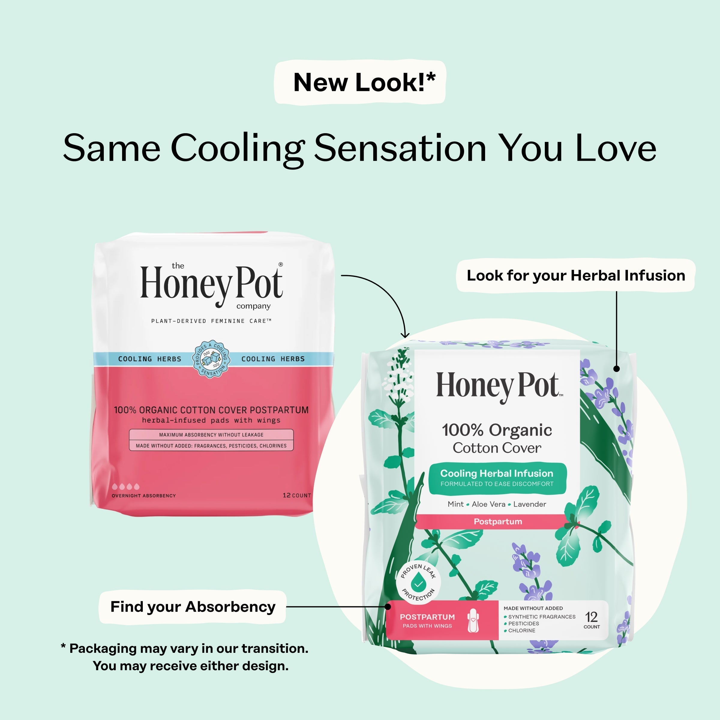 Organic Cotton Cover Post-Partum Pads
