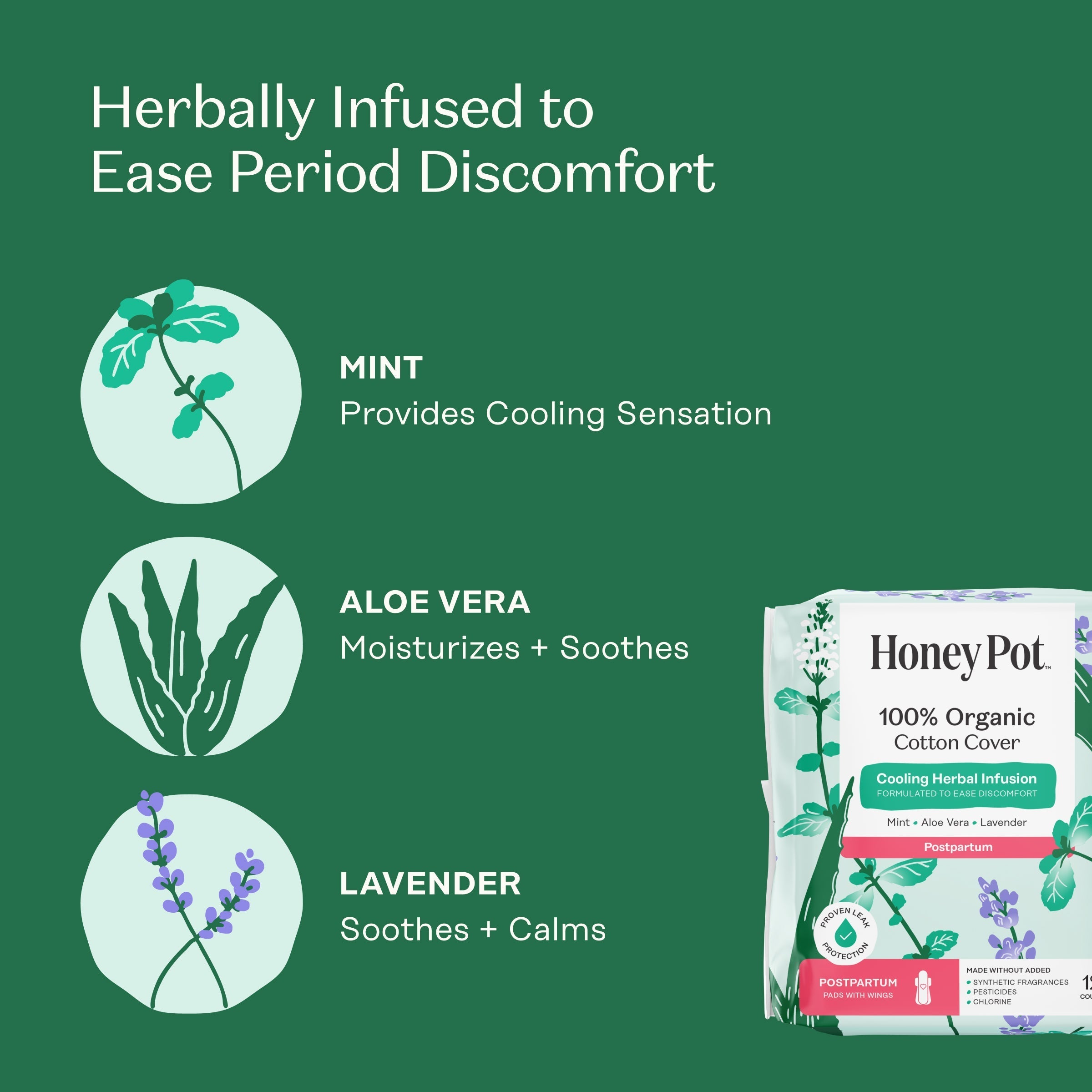 Organic Cotton Cover Post-Partum Pads